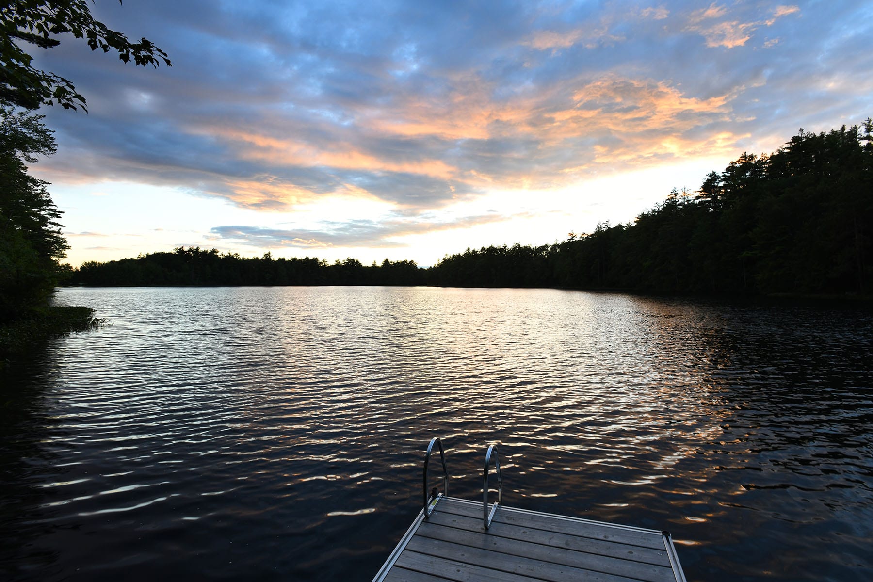 Dock sunset gold