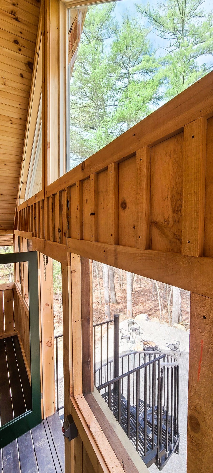 large windows for natural light in the cliff house