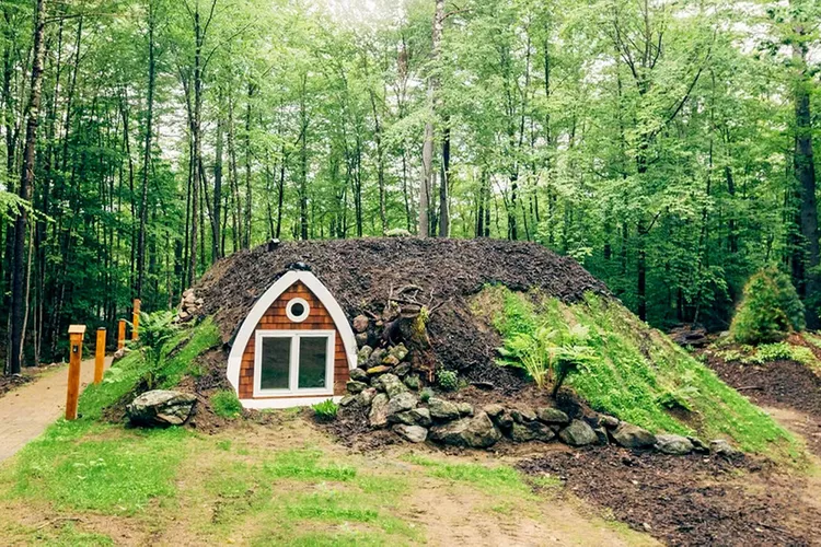 This Small Town Retreat in Maine Is on 15 Acres of Pristine Forest — With Tree Houses and Hobbit Homes